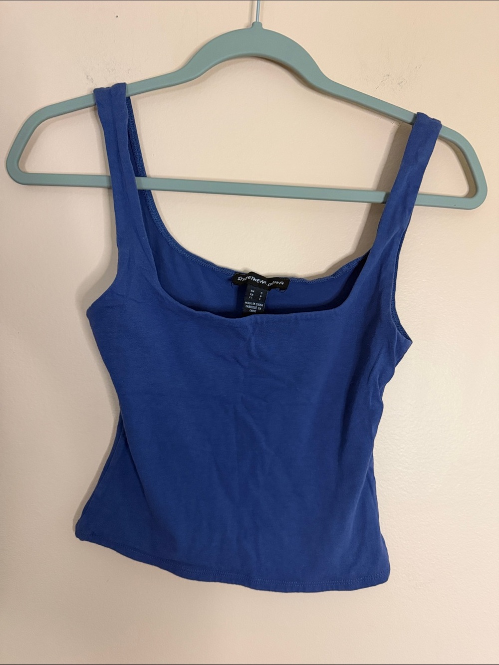Express Royal Blue Tank Top with Square Neck